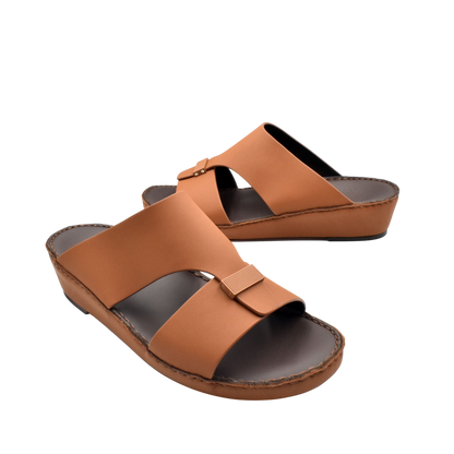 Brown Cerchio Gomato sandals with wide straps and low wedge heel from Private collection