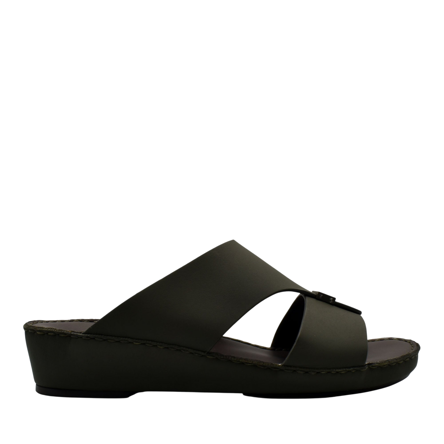 Black Cerchio Gomato sandals with wide cross straps and comfortable wedge sole