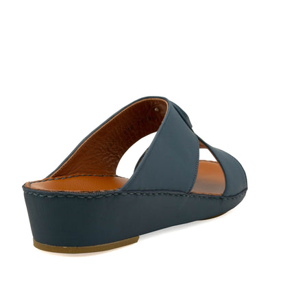 Dark blue Peninsula Taglio sandals with wedge heel and open toe design for comfortable wear