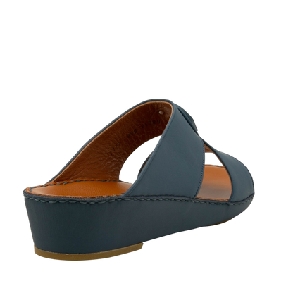 Dark blue Peninsula Taglio sandals with wedge heel and open toe design for comfortable wear