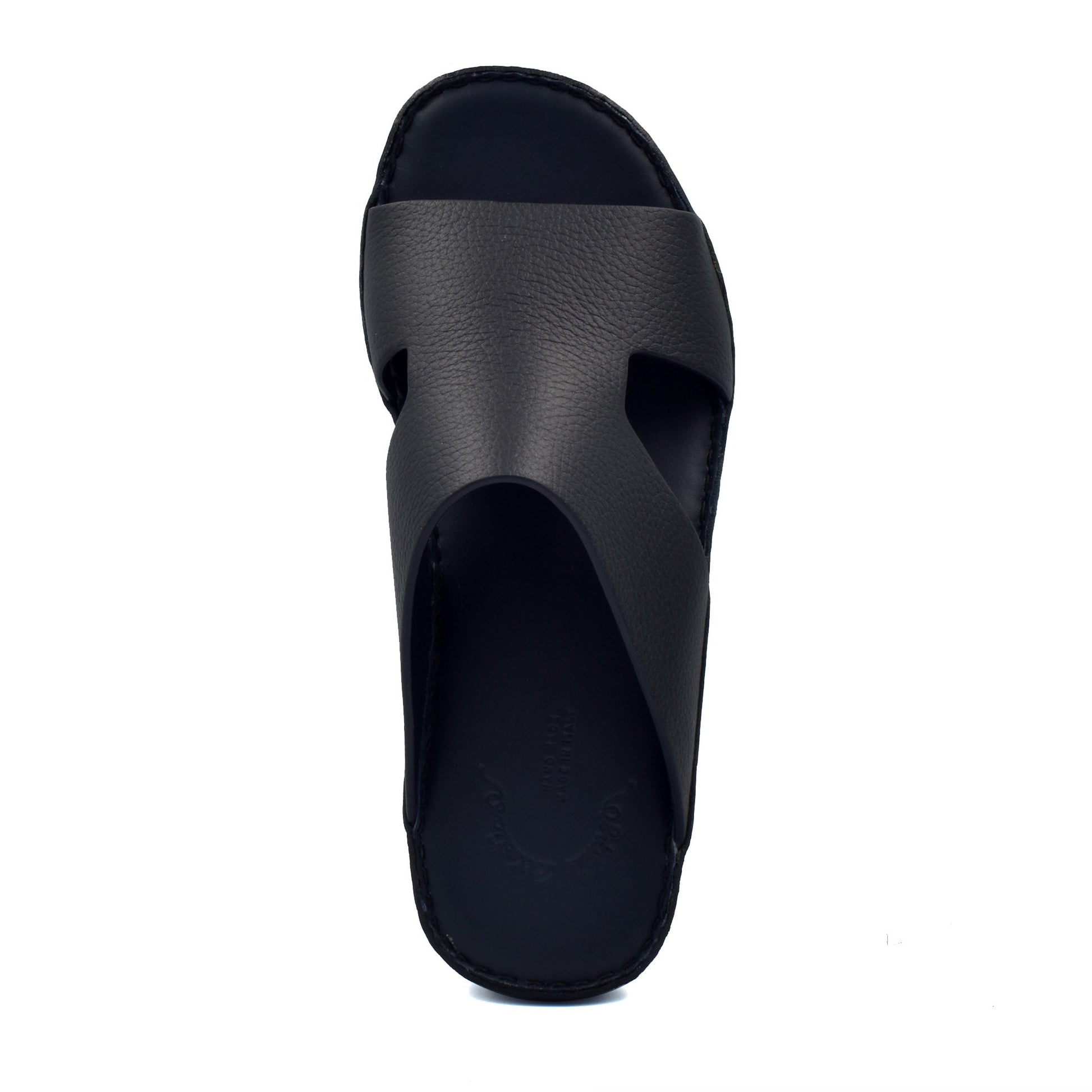 Black Private Collection Western leather sandals with wide crisscross strap design