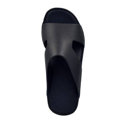 Black Private Collection Western leather sandals with wide crisscross strap design