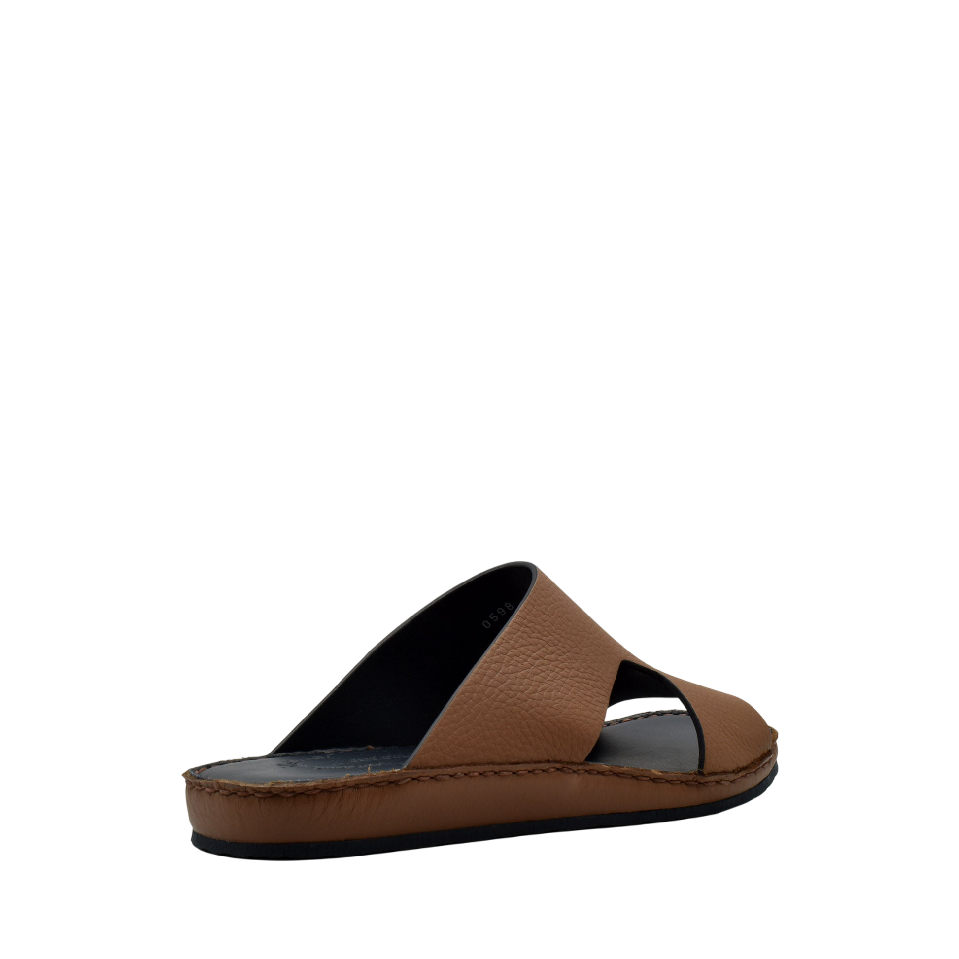 Private Collection brown Western leather sandals with open toe and cushioned sole for comfort