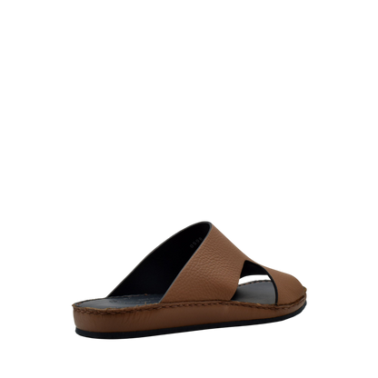 Private Collection brown Western leather sandals with open toe and cushioned sole for comfort