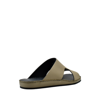 Private Collection beige Western leather sandals with open toe and cushioned sole